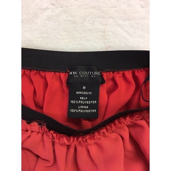 MM Couture By Miss Me High Low Coral Skirt Lined - Picture 6 of 7